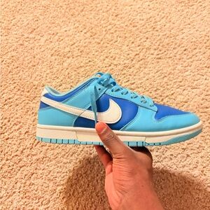 Nike Blue and White Low-Top Sneakers